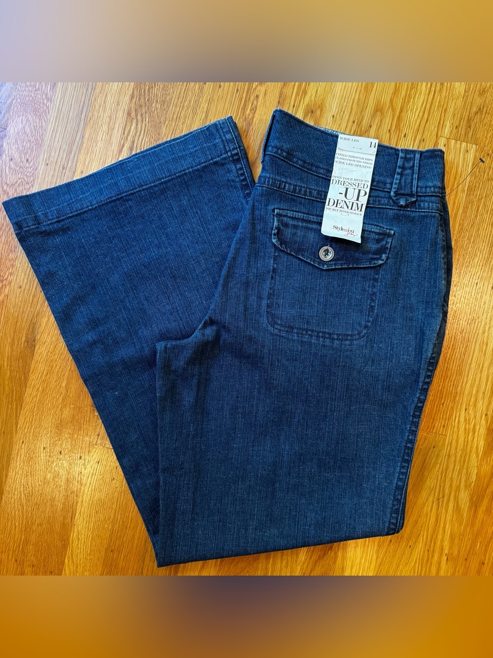 Style & Co Wide Leg Trouser jeans, NWT Sz 14